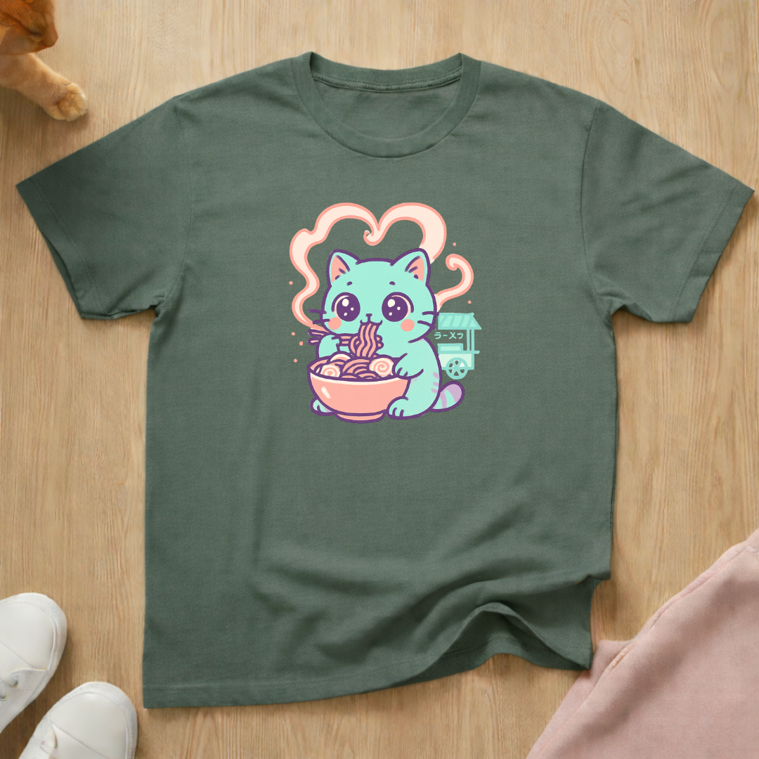 Cute cat ramen cat T-shirt
