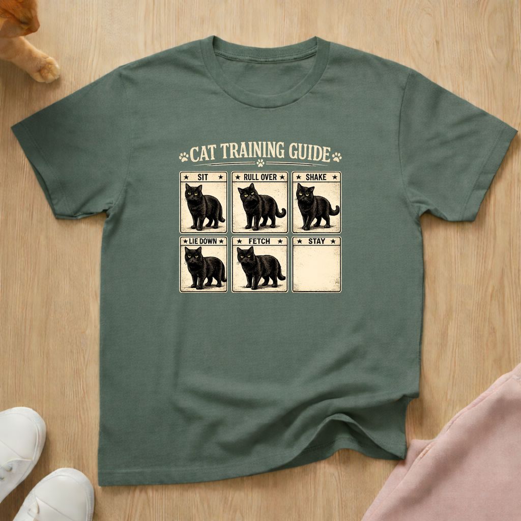 Cat training guide (light) T-shirt