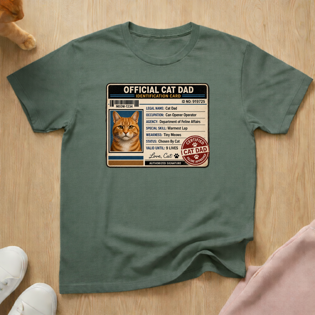Cat dad ID T-shirt