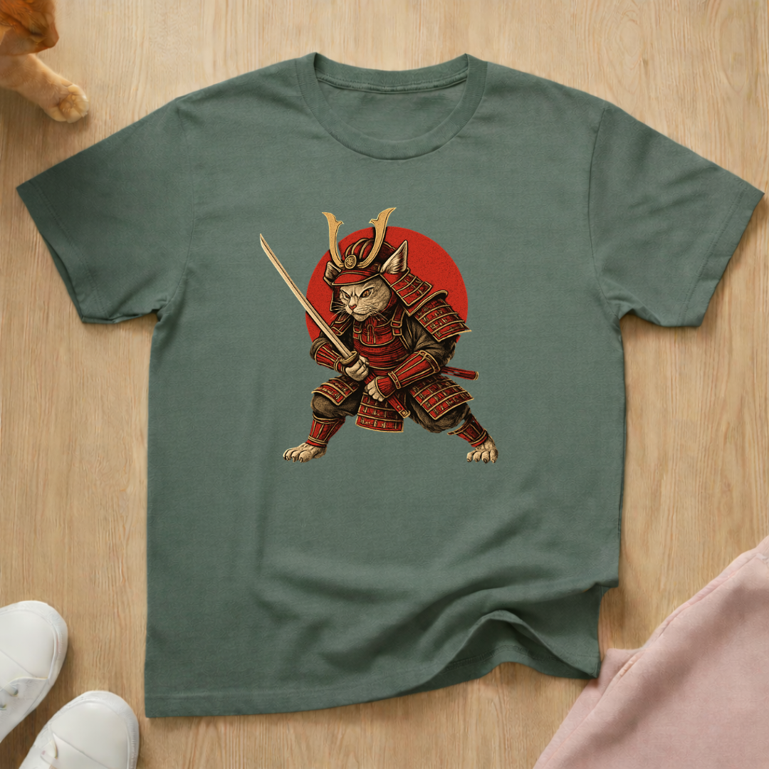 Samurai cat T-shirt