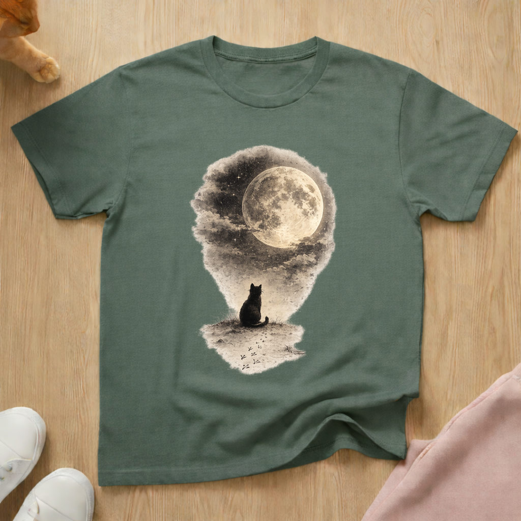 Cat moon T-shirt