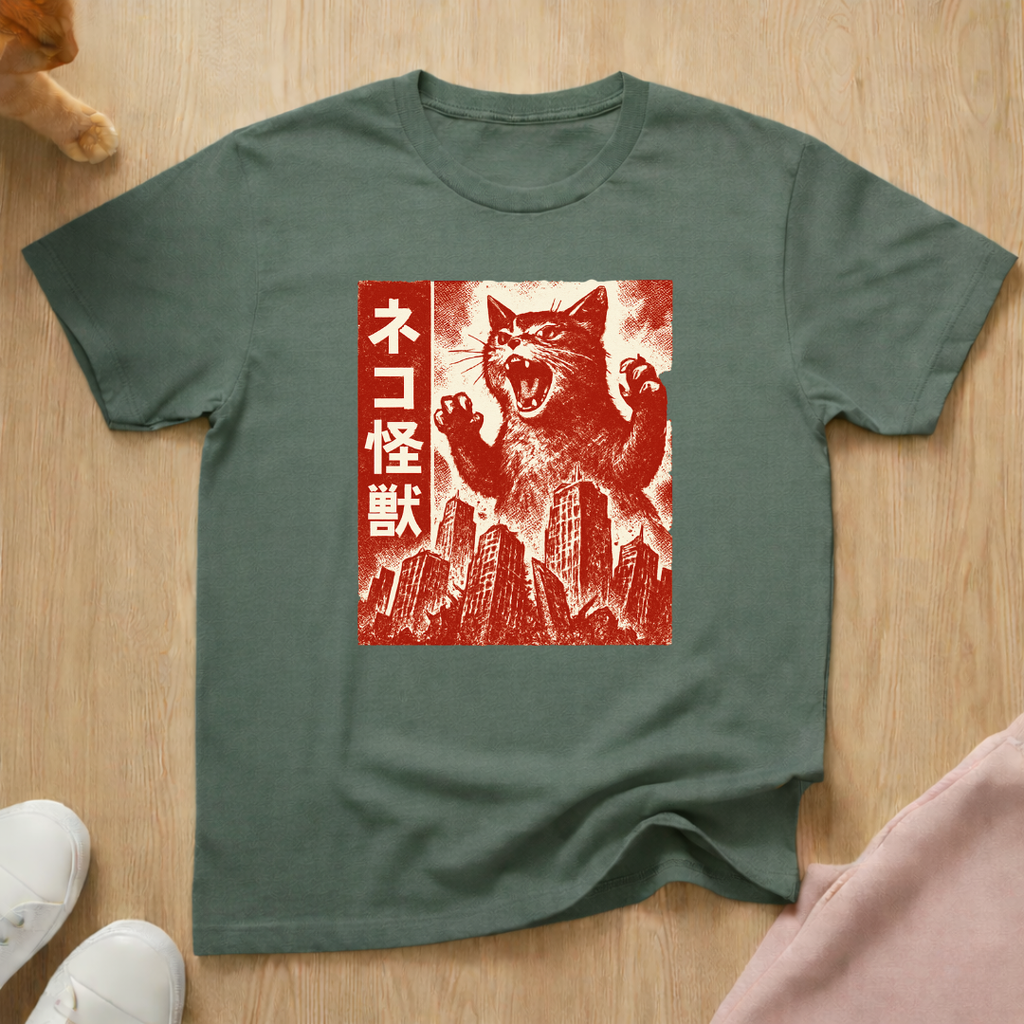 Kaiju cat 2 cat T-shirt