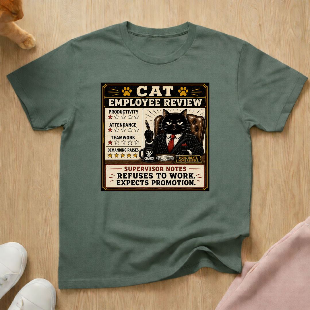 Cat employee review T-shirt