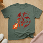 Dragon cat flame cat T-shirt