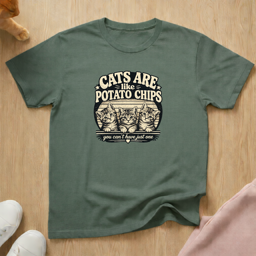Cats are like potato chips T-shirt
