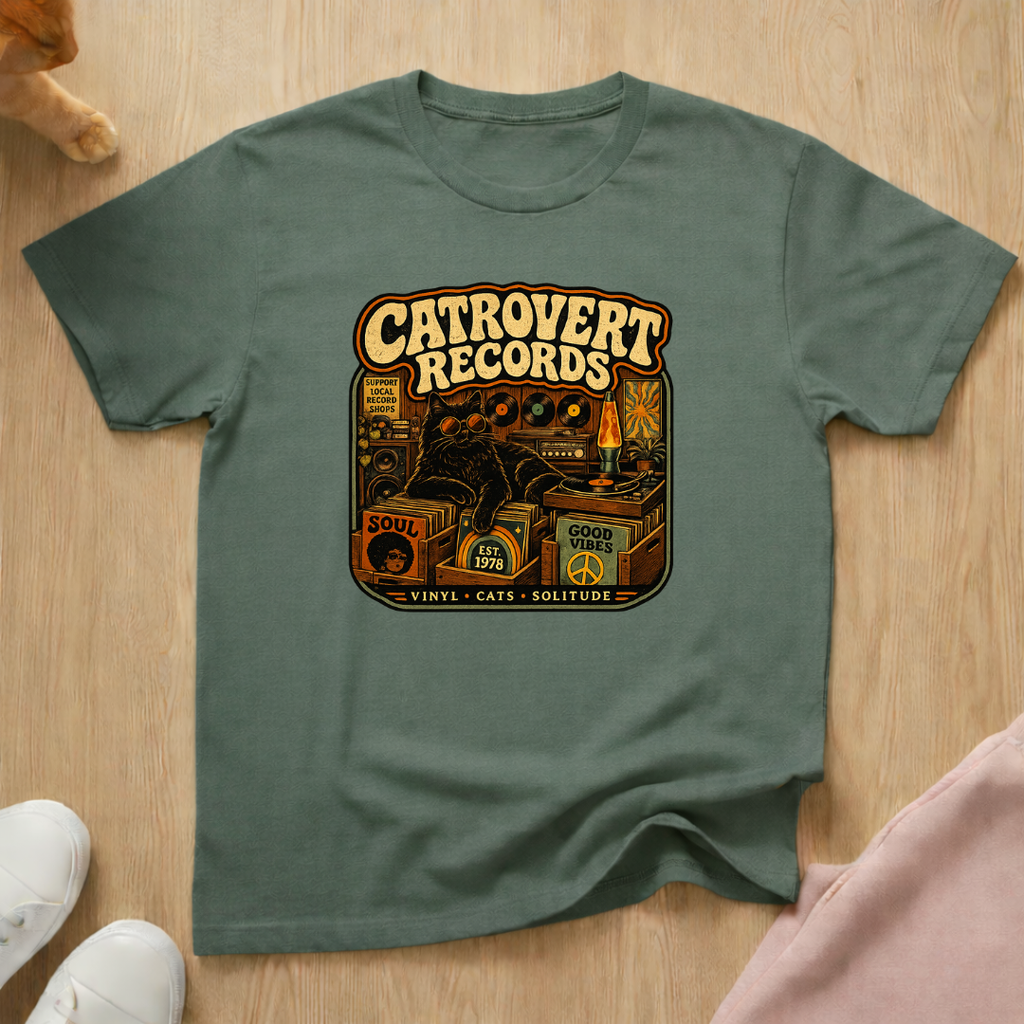 Catrovert records T-shirt