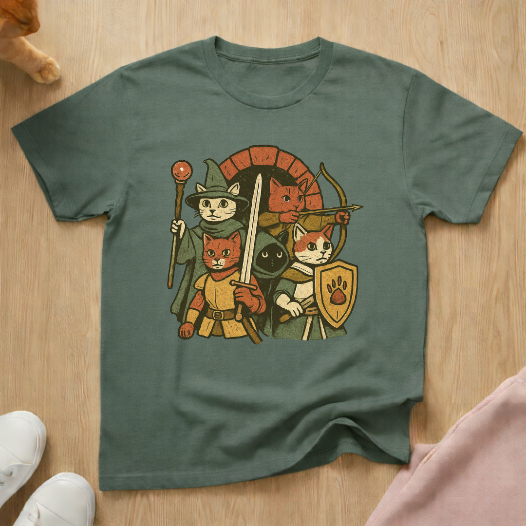 Cat DnD party cat T-shirt