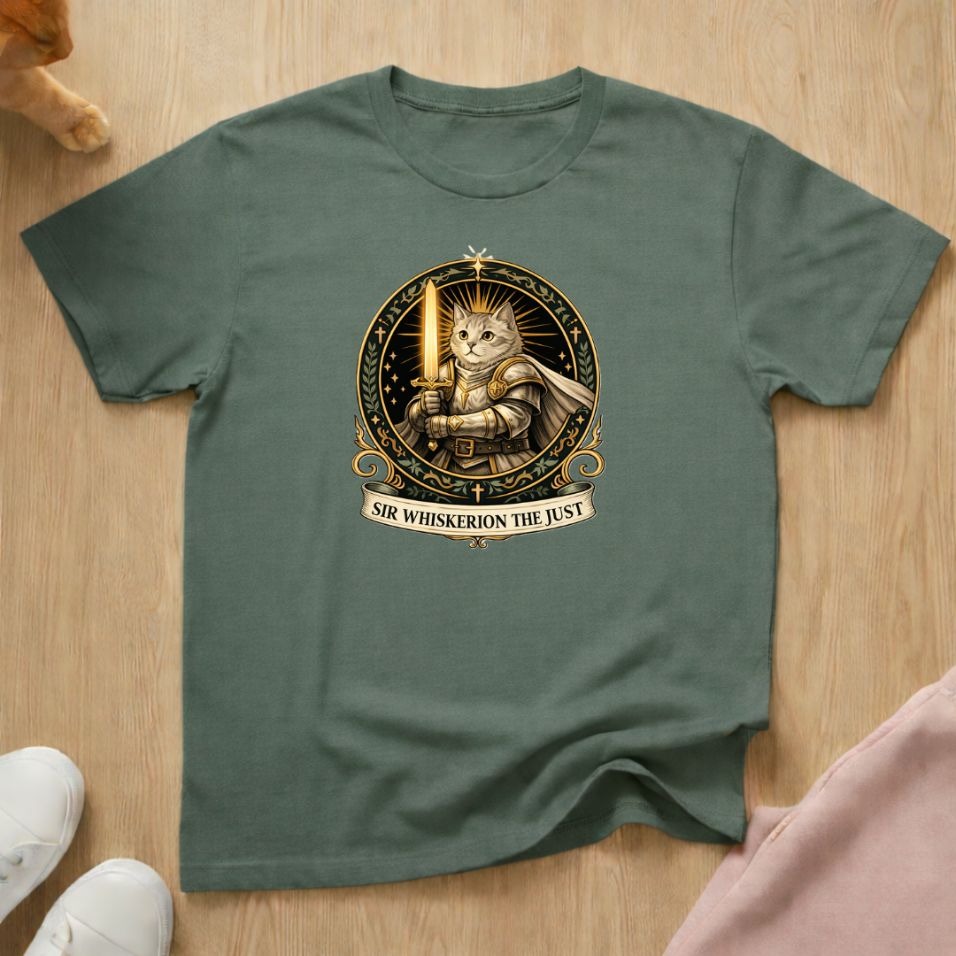 RPG Paladin "Sir Whiskerion" T-shirt