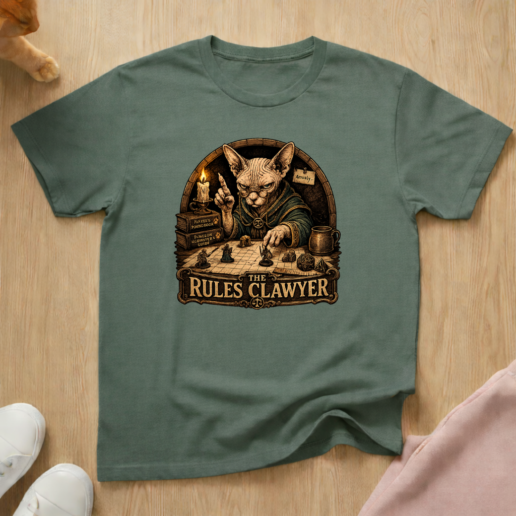 RPG player rules clawyer T-shirt