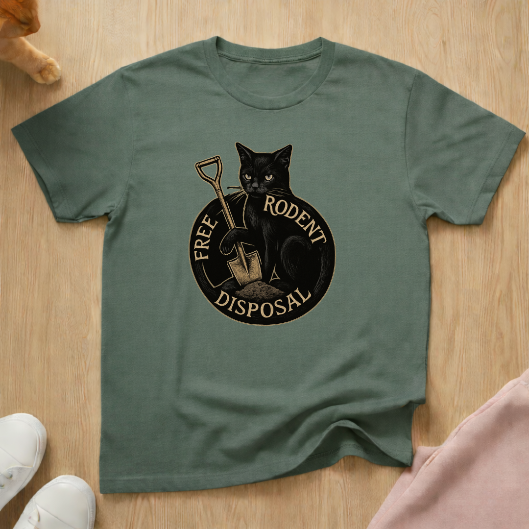 Rodent disposal 2 cat T-shirt