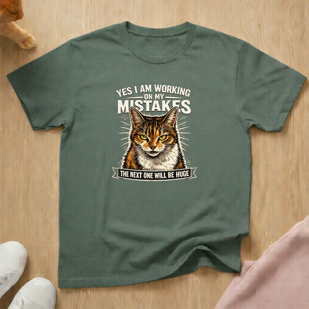 Working on my mistakes T-shirt