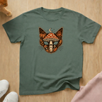 Autumn mushroom cat T-shirt
