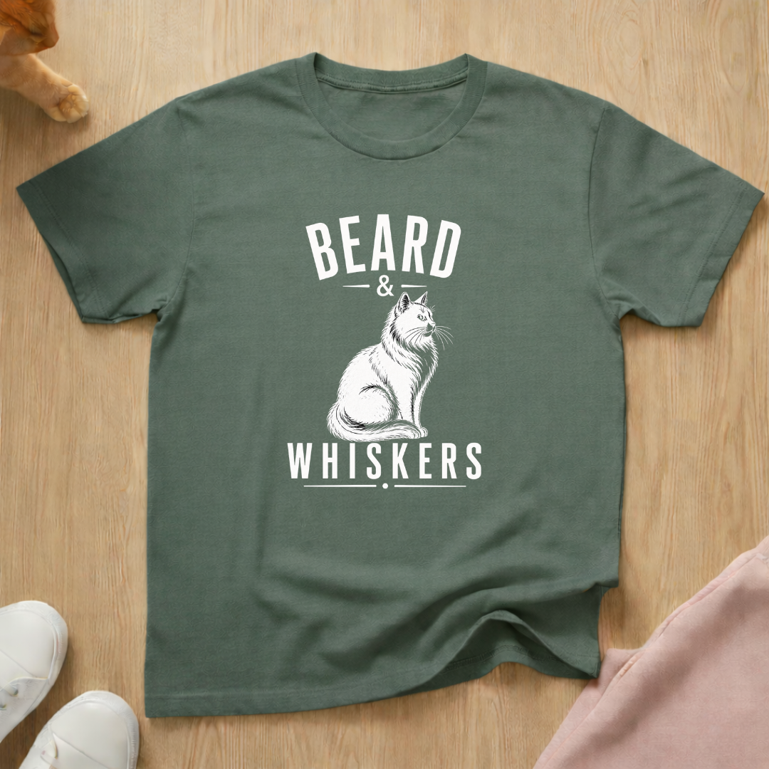 Beard & Whiskers (light) T-shirt