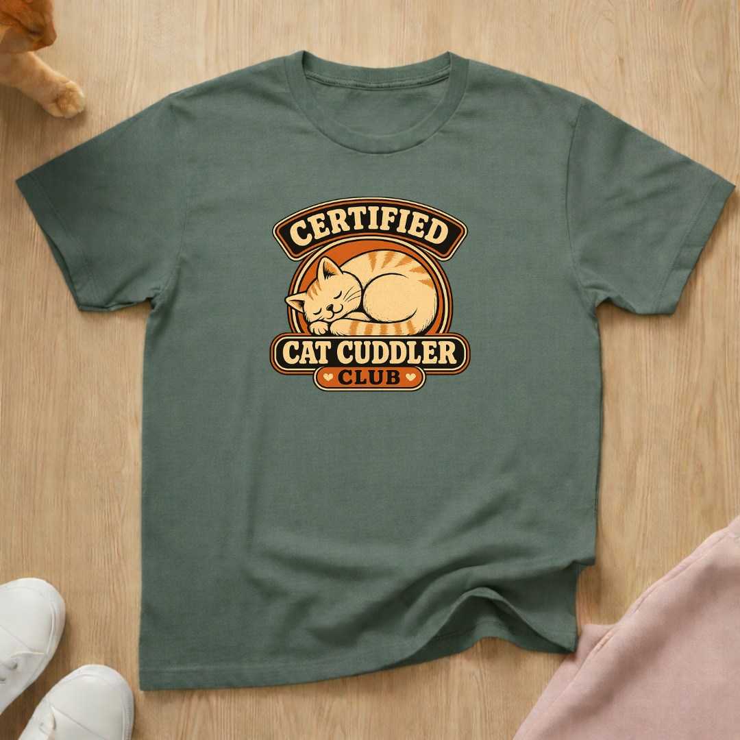 Cat cuddler club T-shirt