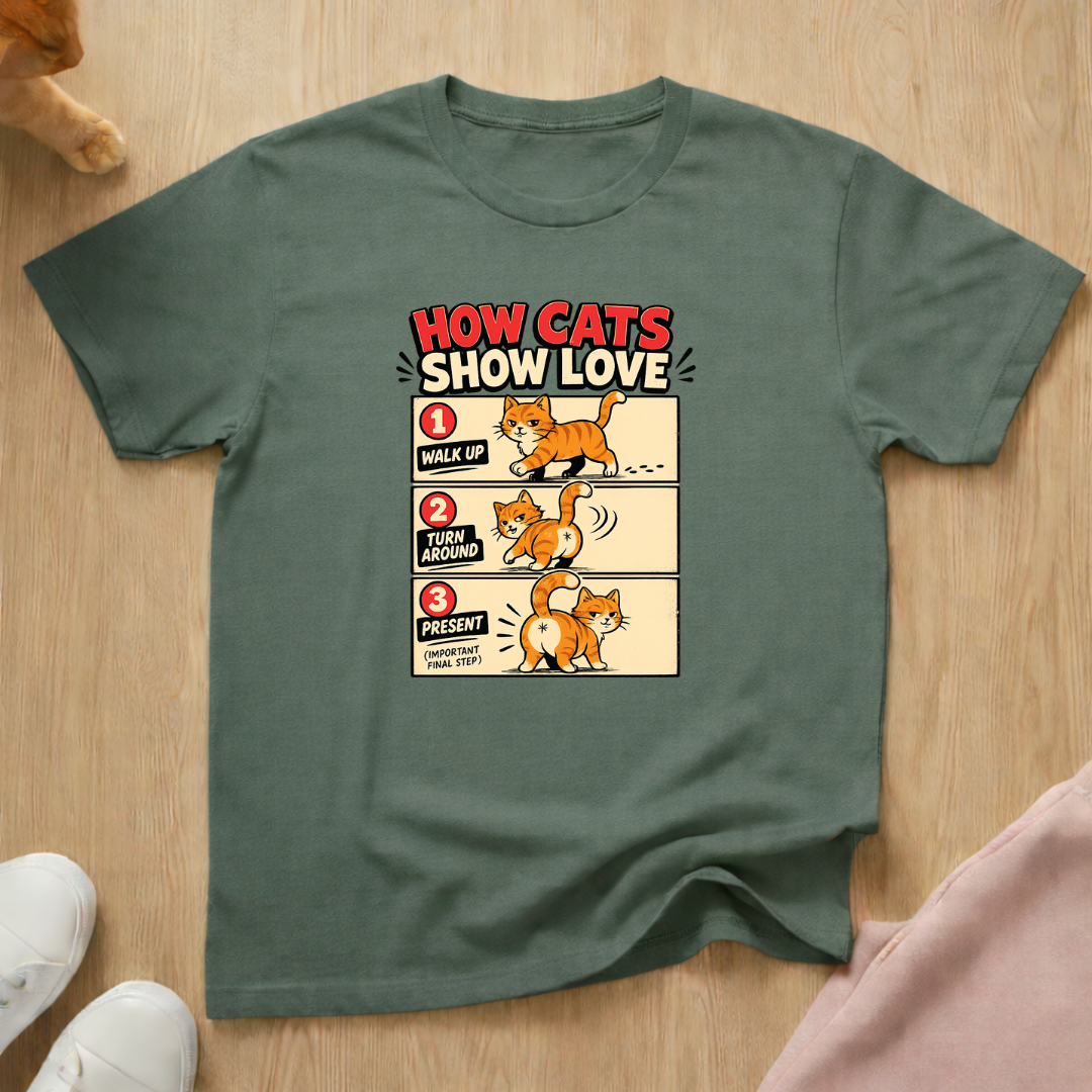 How cats show love T-shirt