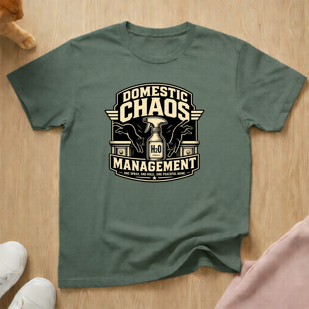 Domestic chaos management T-shirt