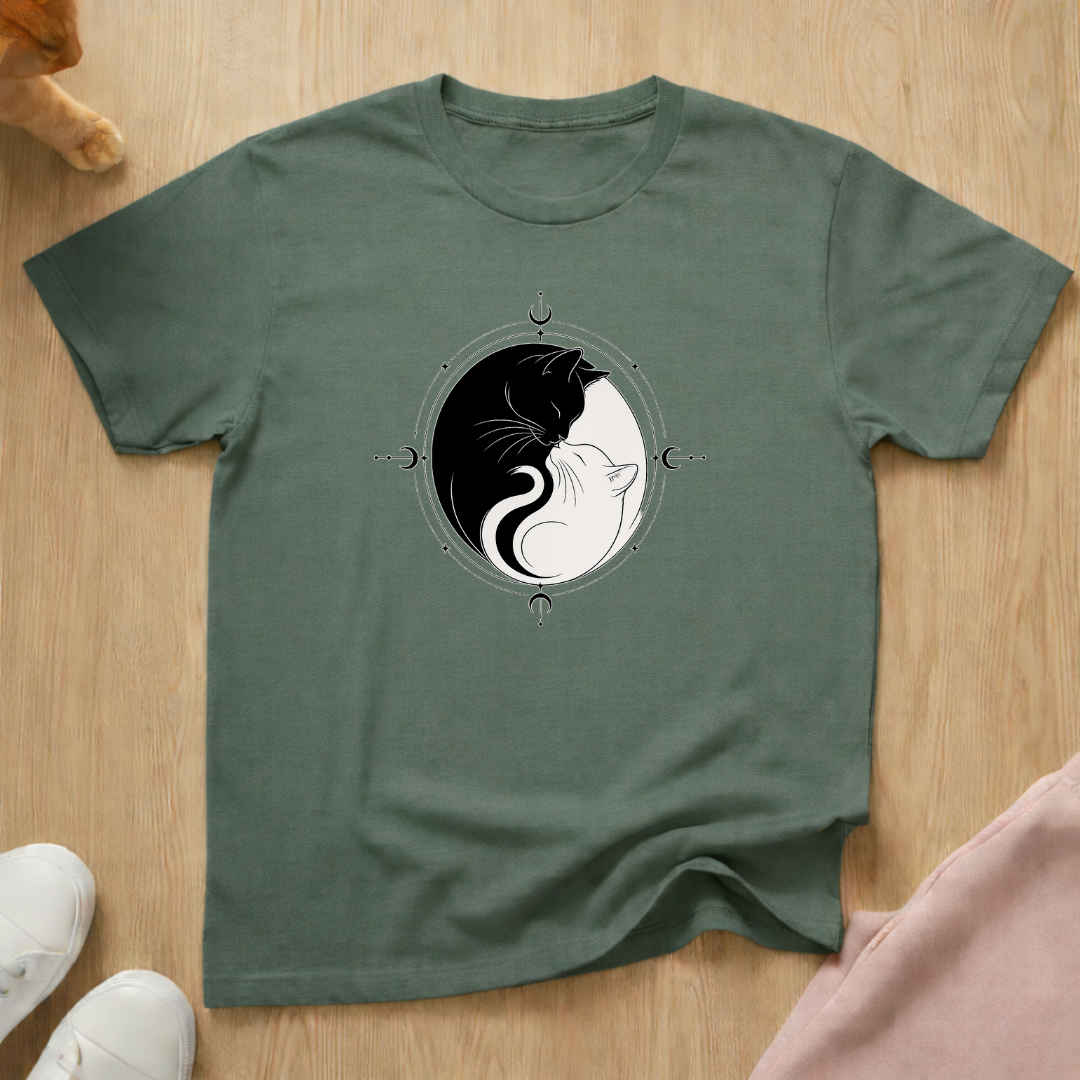 Yin Yang cats T-shirt
