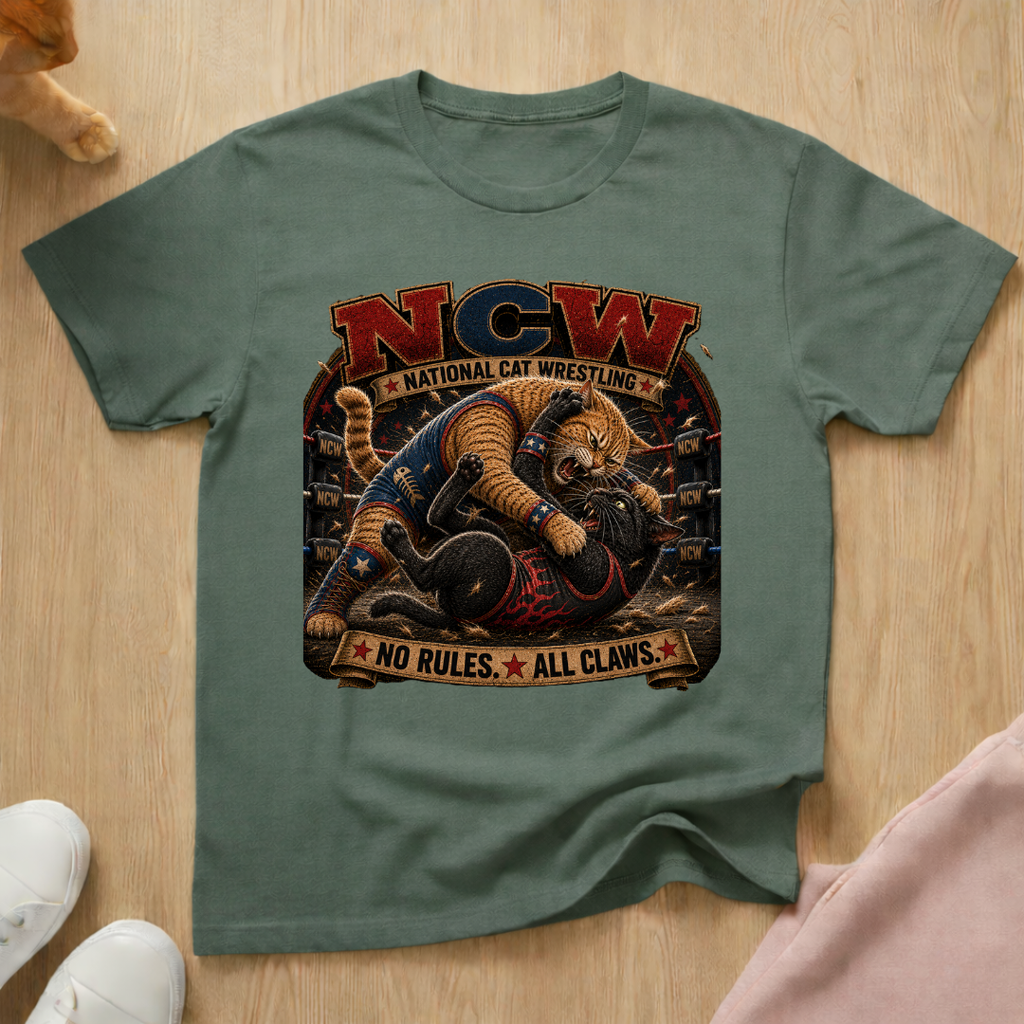 National Cat Wrestling T-shirt