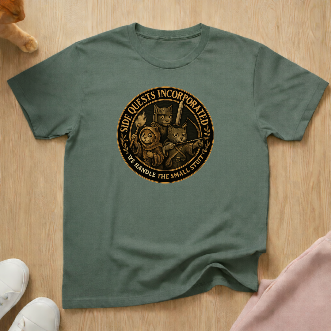 Side Quests 2 cat T-shirt