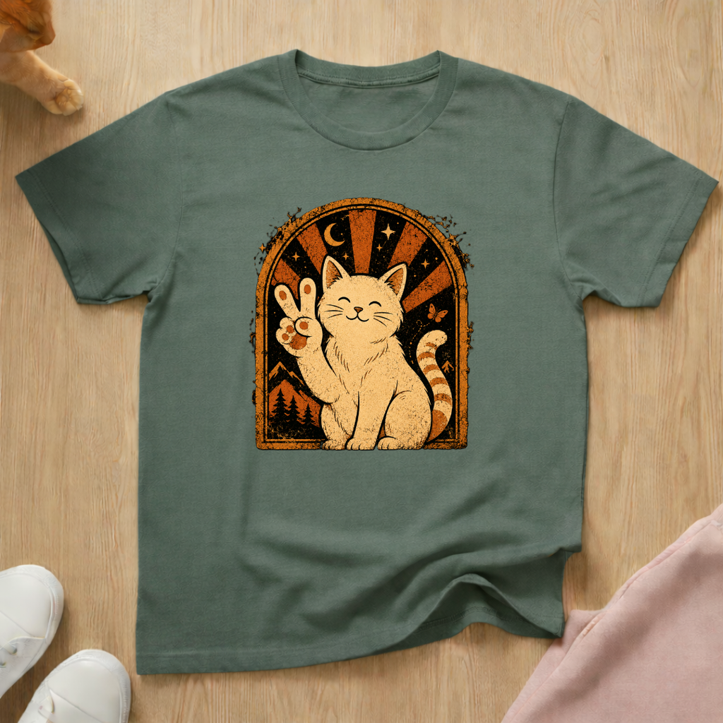 Peace cat 2 T-shirt