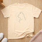Cat line art T-shirt