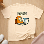 Cat in catfish T-shirt
