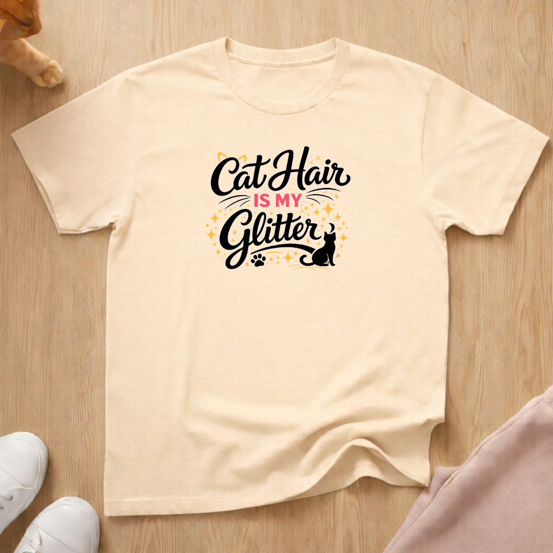 Cat hair is my glitter (light) T-shirt