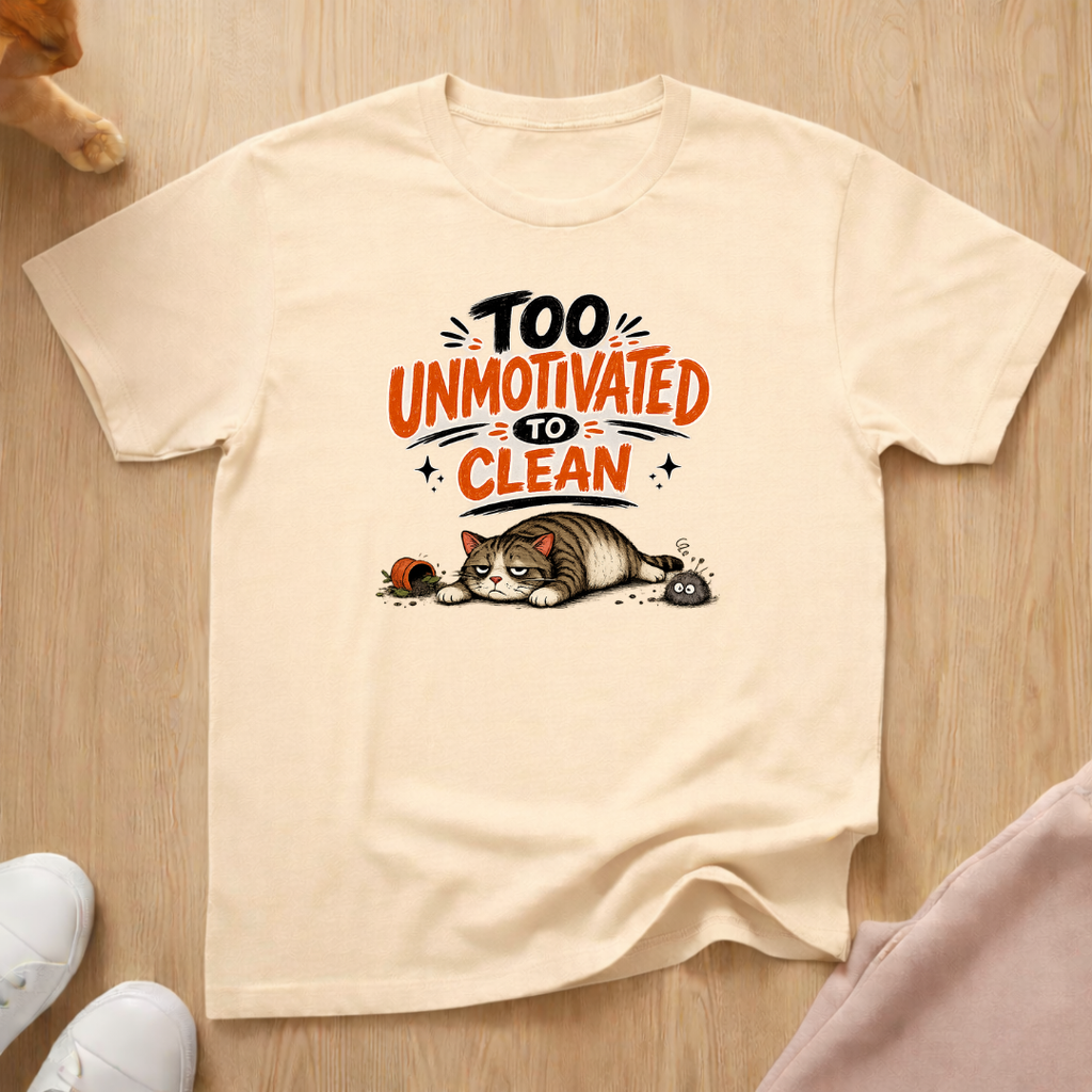 Too unmotivated to clean T-shirt