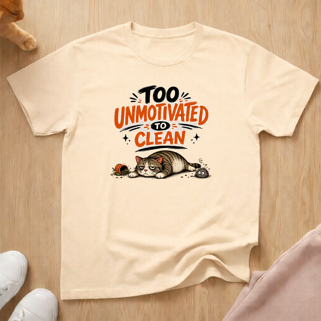 Too unmotivated to clean T-shirt