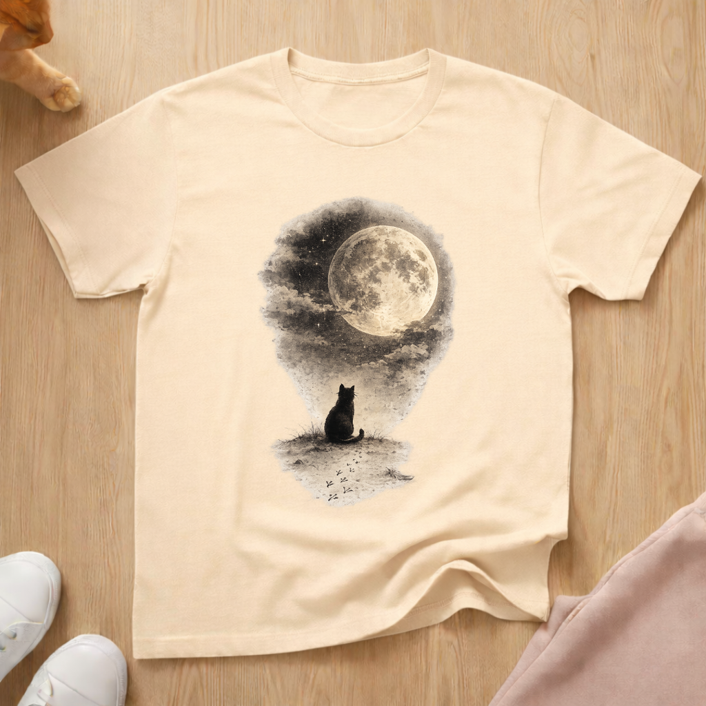 Cat moon T-shirt