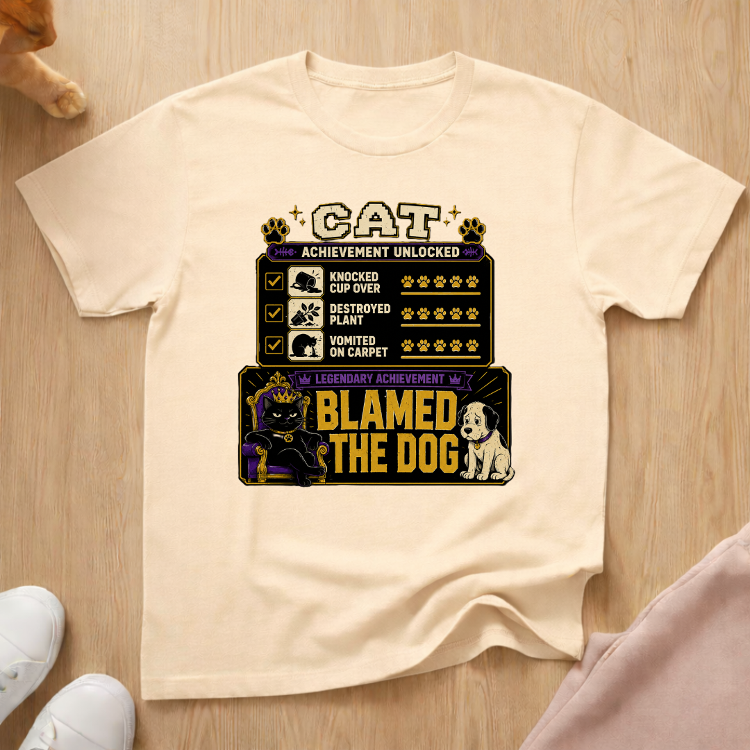 Cat achievement T-shirt