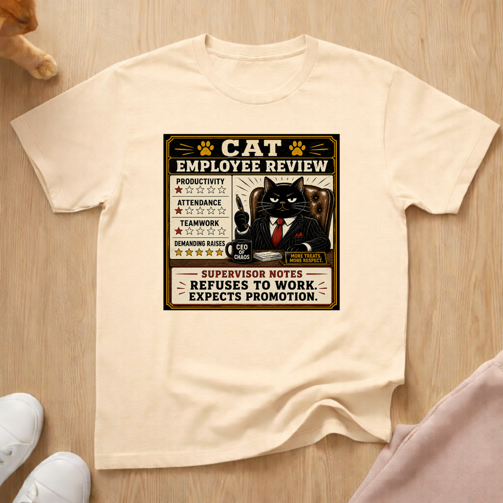 Cat employee review T-shirt