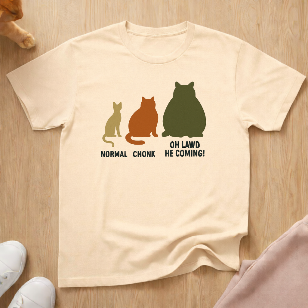 Cat sizes T-shirt cat