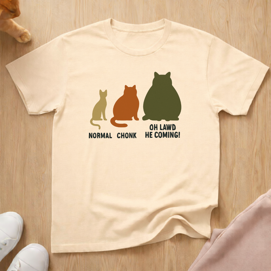Cat sizes T-shirt cat