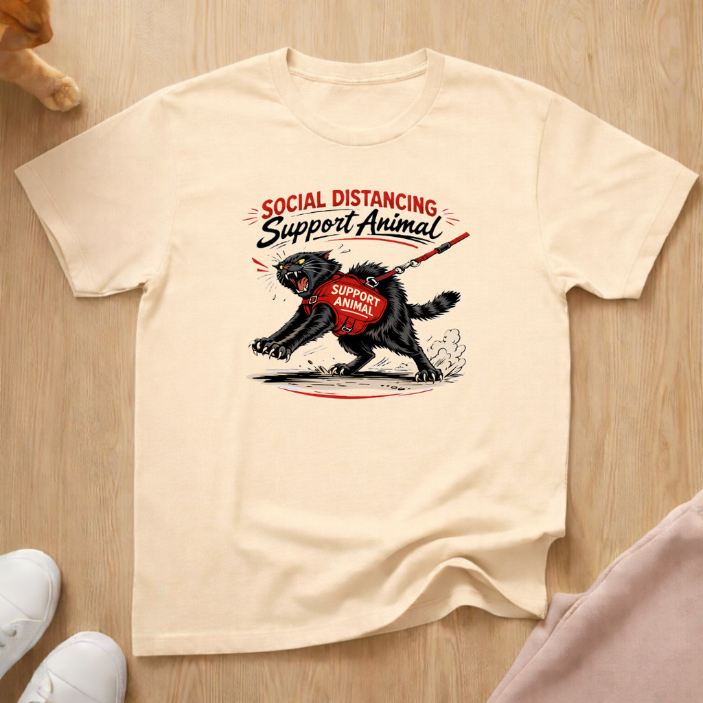 Social distancing support animal T-shirt