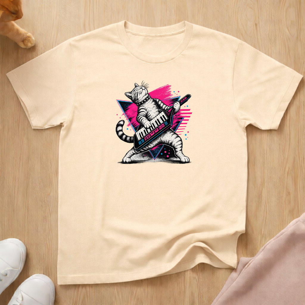 Keytar cat T-shirt