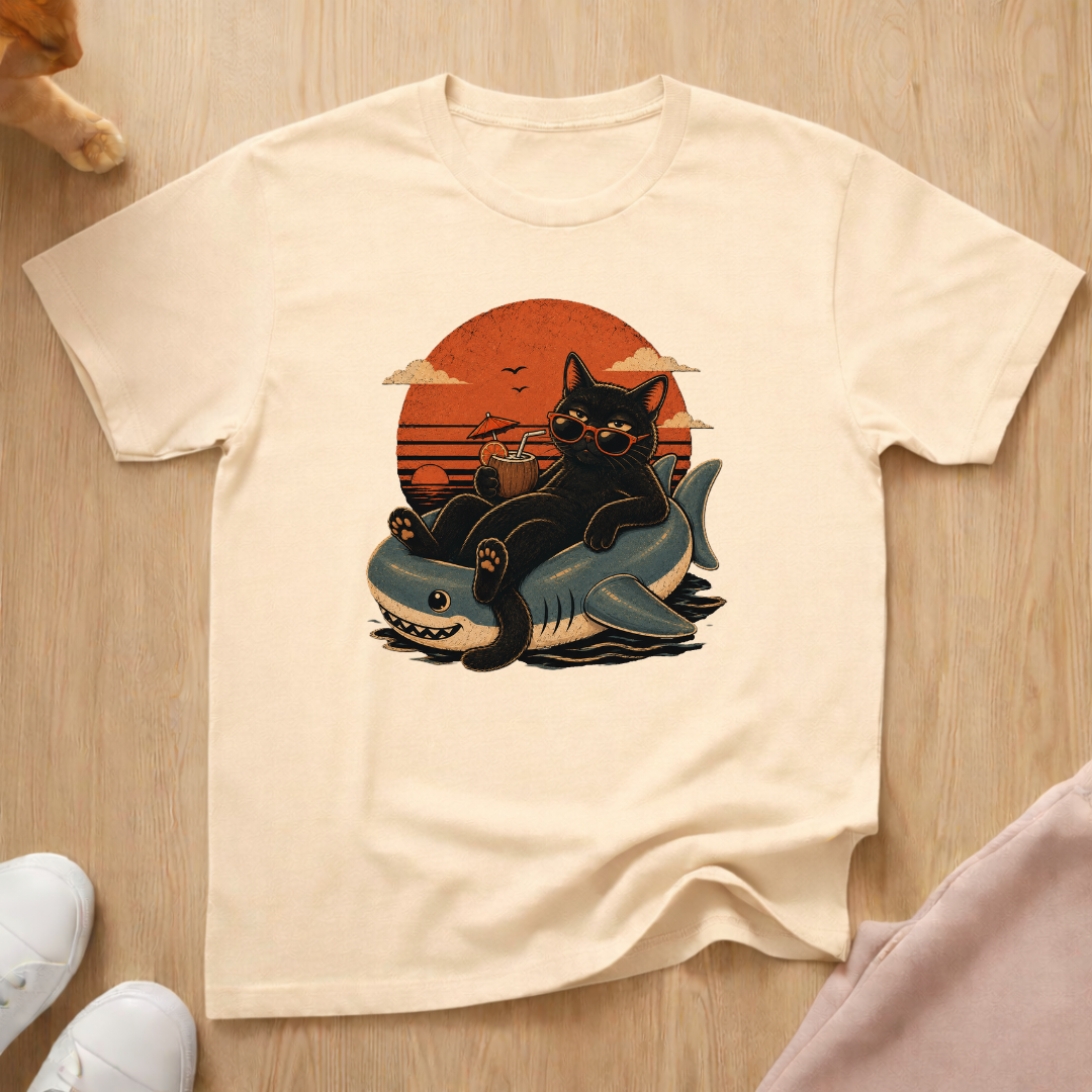 Summertime cat T-shirt