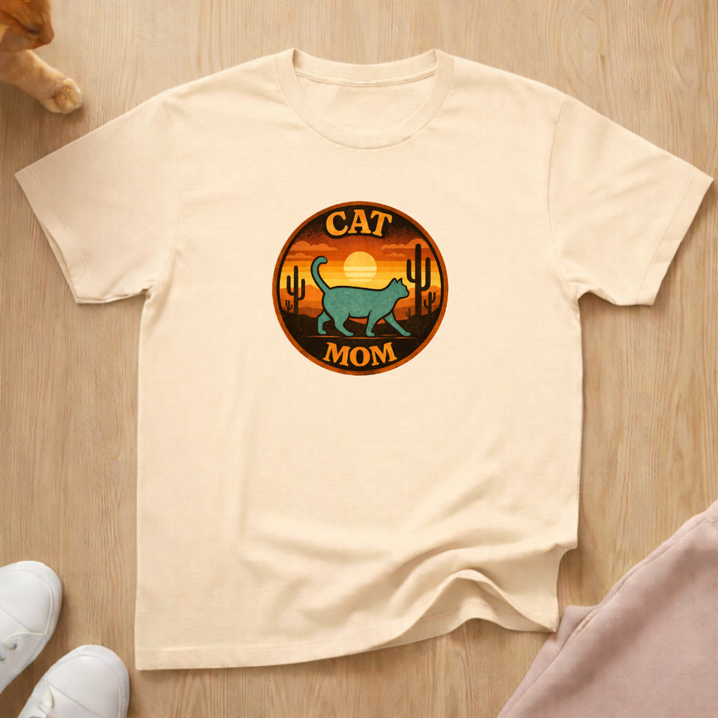 Western Cat Mom T-shirt