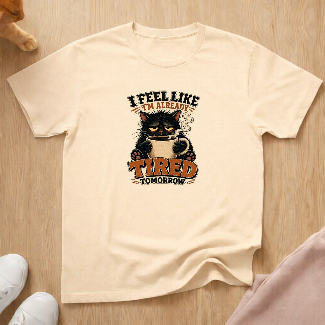 Tired tomorrow coffee T-shirt