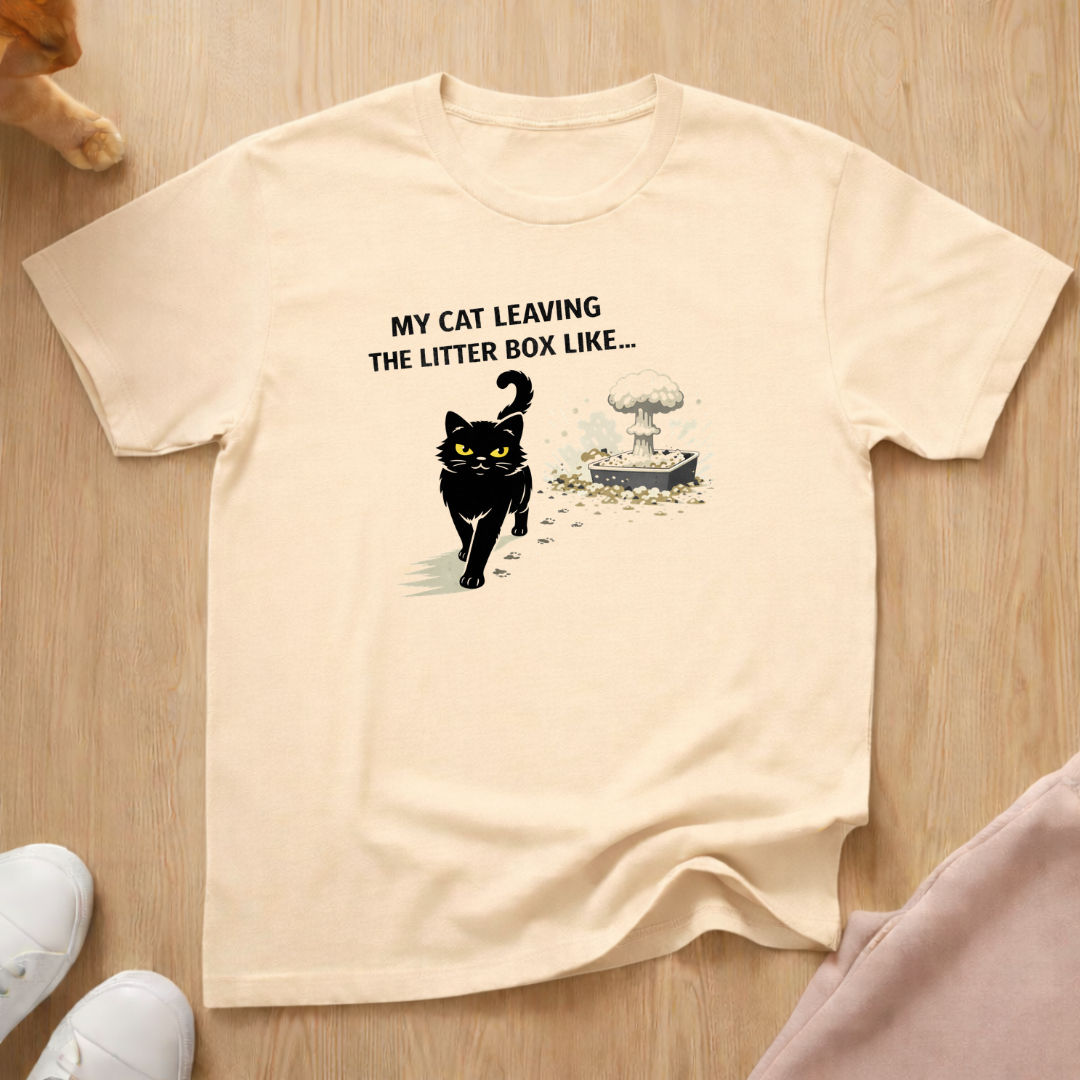 Leaving the litter box (Dark) T-shirt