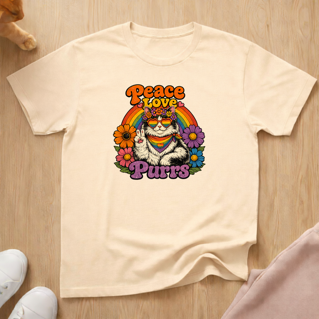 Peace Love Purrs T-shirt