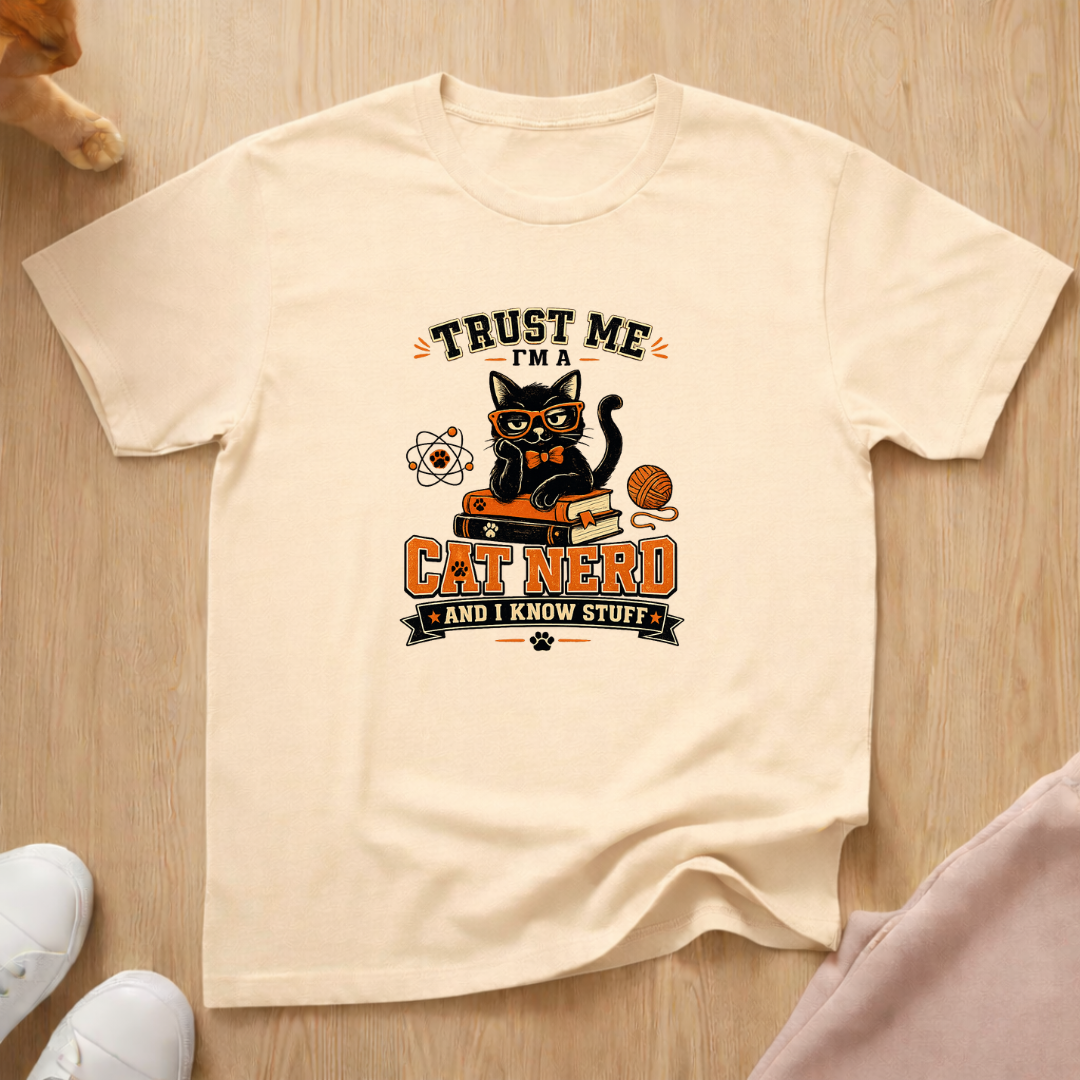 Cat nerd T-shirt