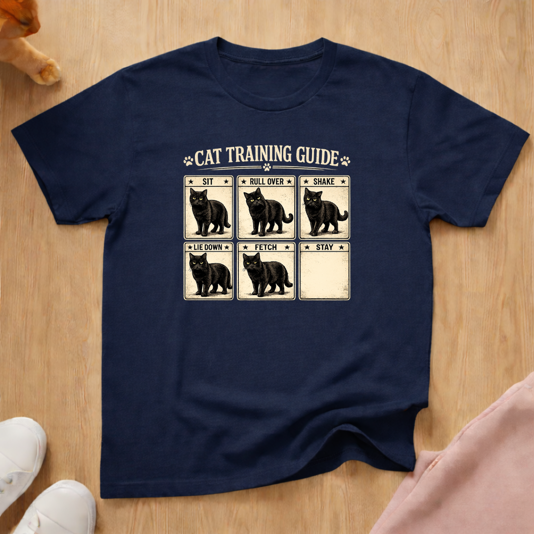 Cat training guide (light) T-shirt