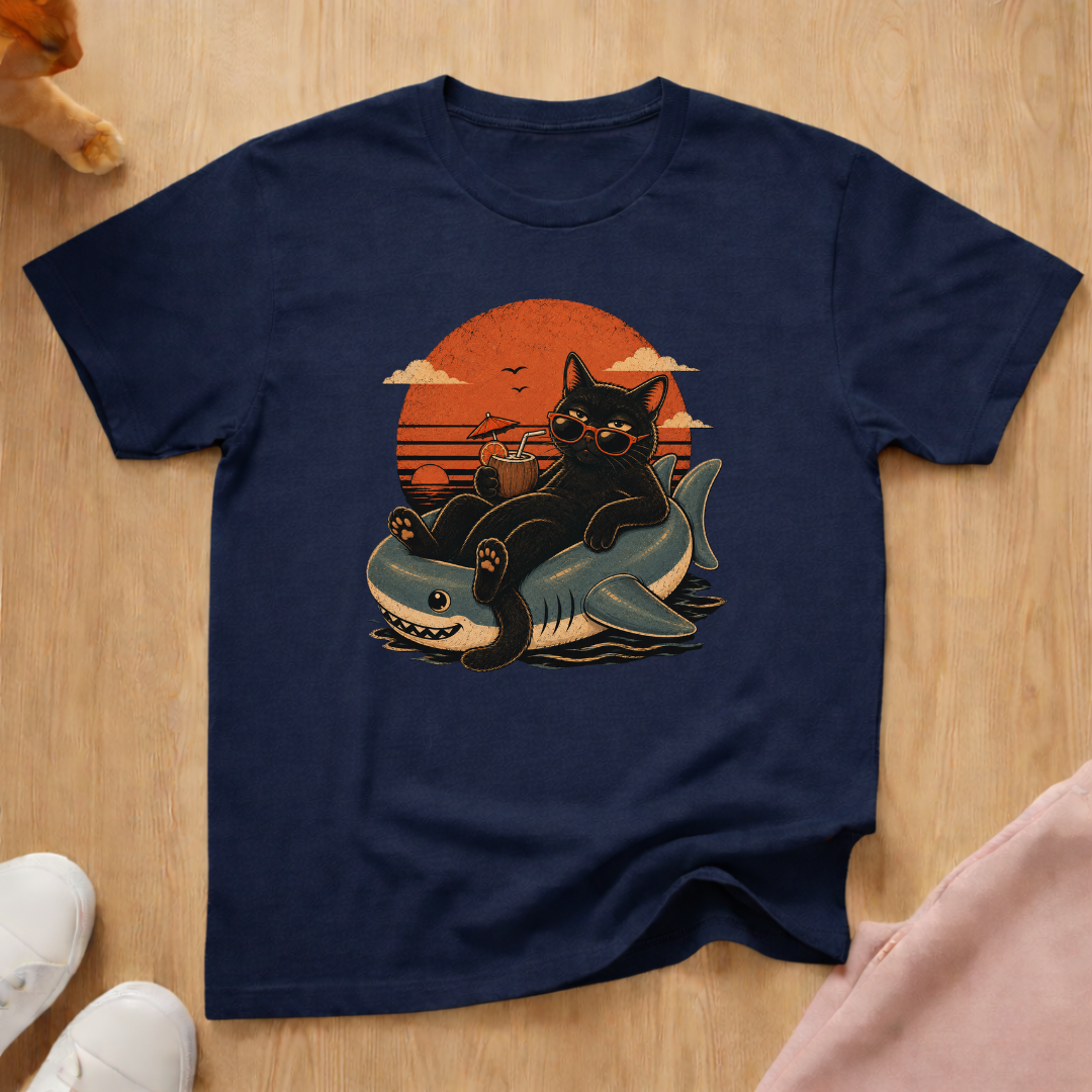 Summertime cat T-shirt