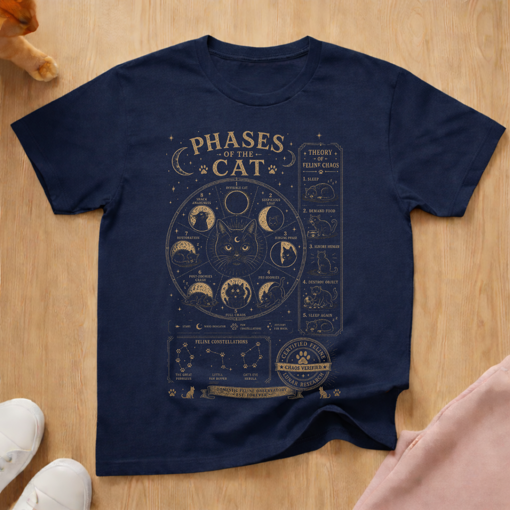 Phases of the cat T-shirt