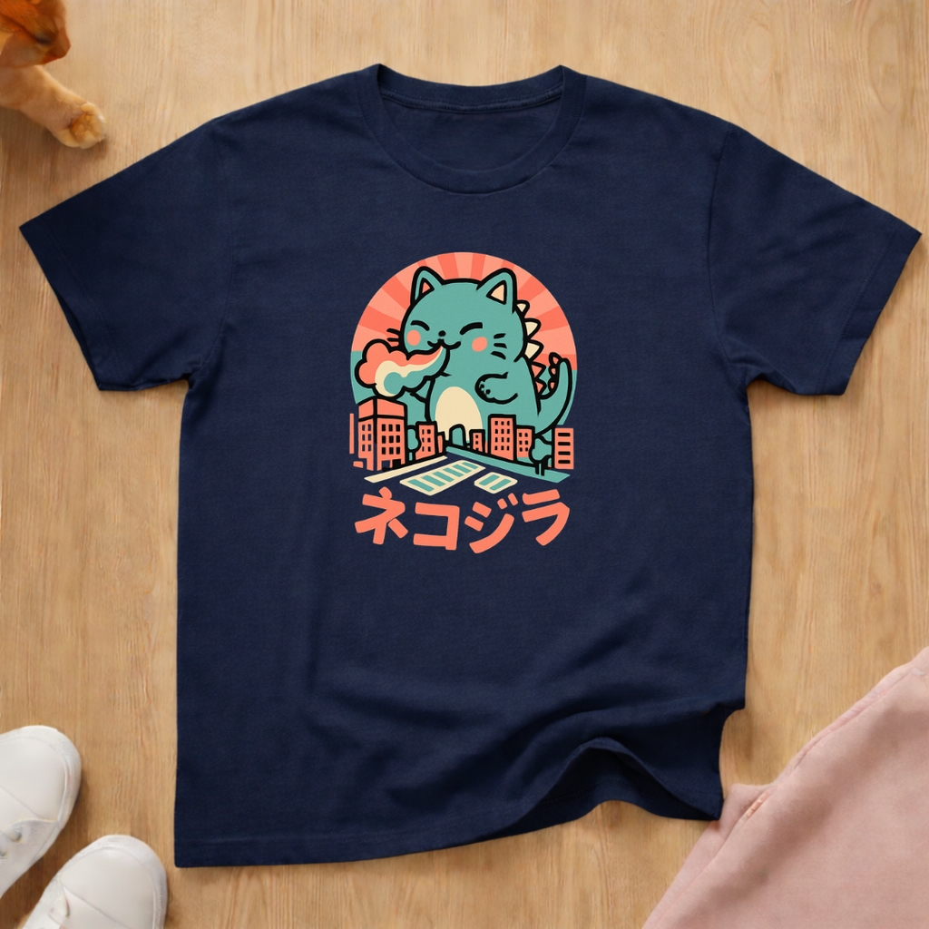 Cute Kaiju cat T-shirt