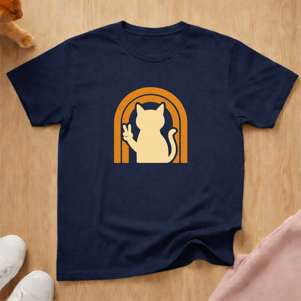 Peace cat T-shirt