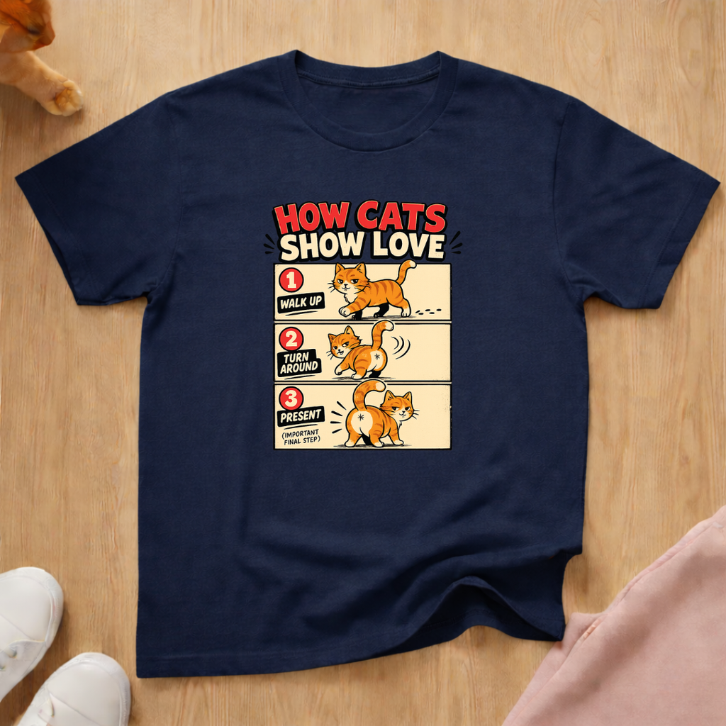 How cats show love T-shirt