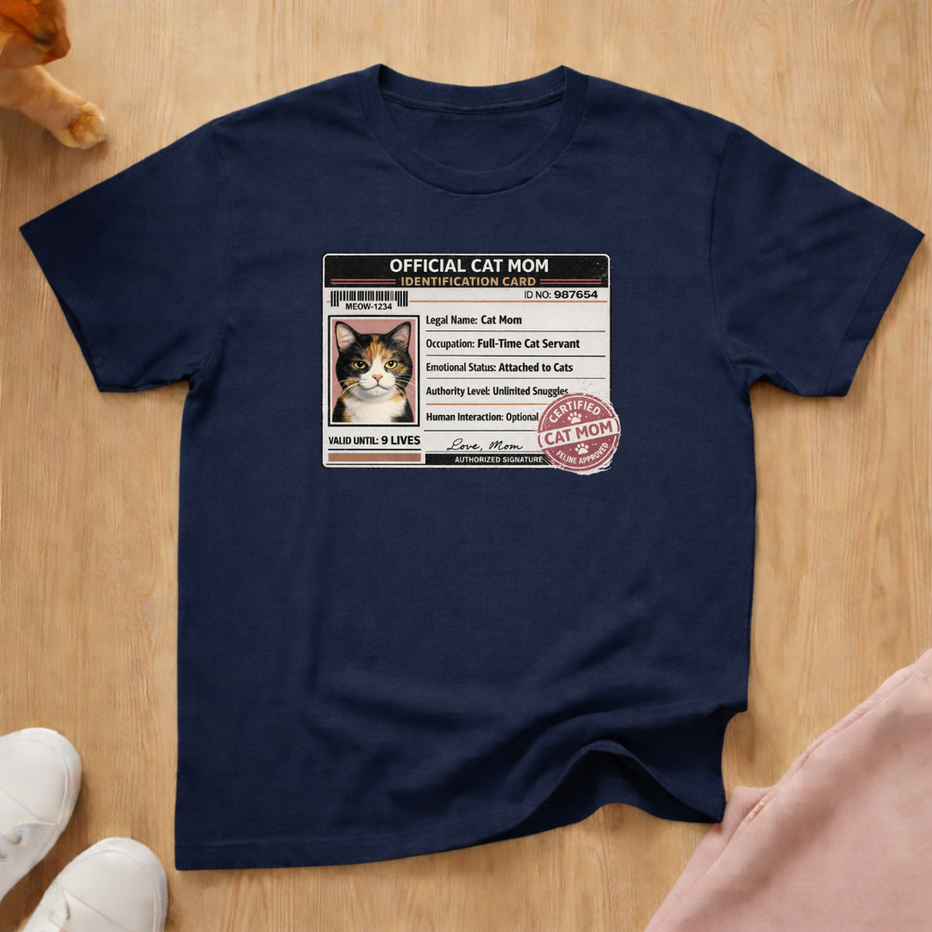 Cat mom ID T-shirt