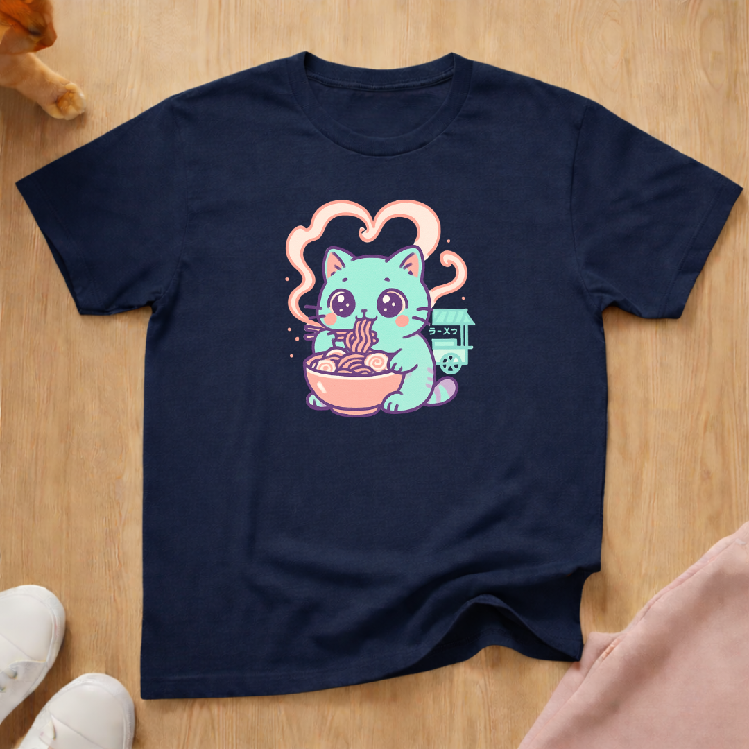 Cute cat ramen cat T-shirt